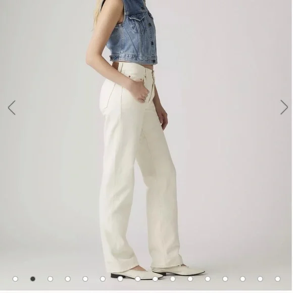 Levi’s 501 - 90s Women’s Jean - Ecru White 28x30 - Picture 2 of 4